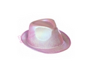 pink pearled fedora hat