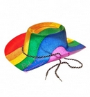 rainbow glitter cowboy hat