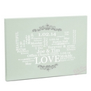 personalised typographic art canvas