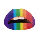 rainbow lips tattoo - temporary tattoo (pack of 2)