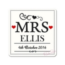 Personalised Mrs & Mrs Coaster Set of 2