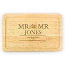 Personalised Mr & Mr Large Chopping Board