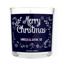 Personalised Christmas Frost Scented Jar Candle