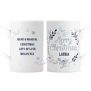 Personalised Christmas Frost Slim Mug