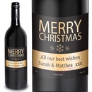 Personalised Merry Christmas Red Wine