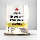 Personalised Santa's Whisky Glass