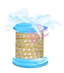 5mm jewel ribbon - gold with silver thread