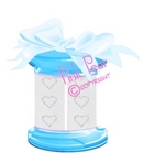 15mm sparkly glitter hearts - white on white