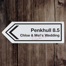 personalised road arrow sign