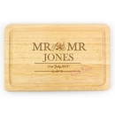 personalised mr & mr large chopping board