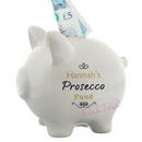 personalised black swirl piggy bank