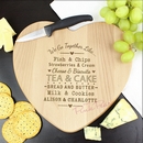 personalised we go together like... heart chopping board