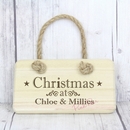 personalised christmas wooden sign