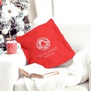 personalised red cotton cushion cover for couples