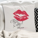 personalised kiss me cushion cover