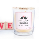 personalised scented candle - love birds