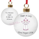 personalised wedding bauble - mrs & mrs