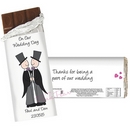 cartoon wedding chocolate bar - mr & mr