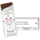 cartoon wedding chocolate bar - mrs & mrs