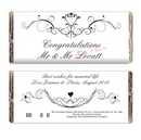 personalised ornate swirl milk chocolate bar - mr & mr