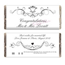 personalised ornate swirl milk chocolate bar - mrs & mrs