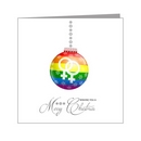 rainbow bauble - lesbian - pride xmas