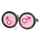 pink male symbol cufflinks