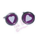 purple heart cufflinks