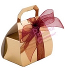 handbag box - shiny gold
