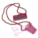pink shot glass on necklace