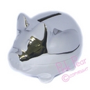 silver piggy bank