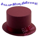 top hat box - claret