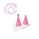 pink  wedding cake bubbles