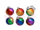 rainbow christmas baubles