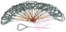 silver heart sparklers - 50 pack