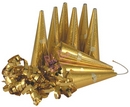 gold cone party poppers