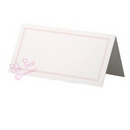white placecard - pink border