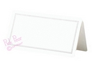 white placecard - silver border