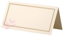 ivory placecard - gold border